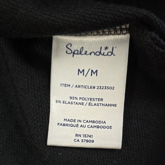 NWT Splendid Women's Henley Black Button Up Long Sleeves Top Relaxed Fit Size M - Picture 9 of 12